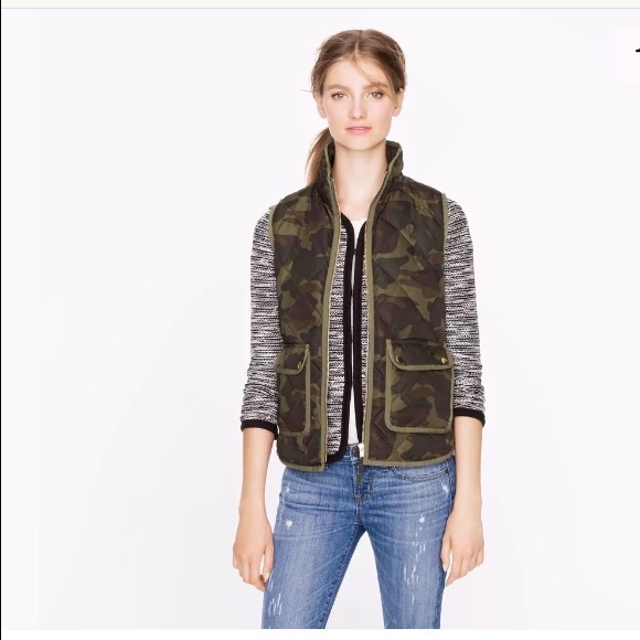J. Crew | Jackets & Coats | J Crew Excursion Quilted Camo Vest | Poshmark
